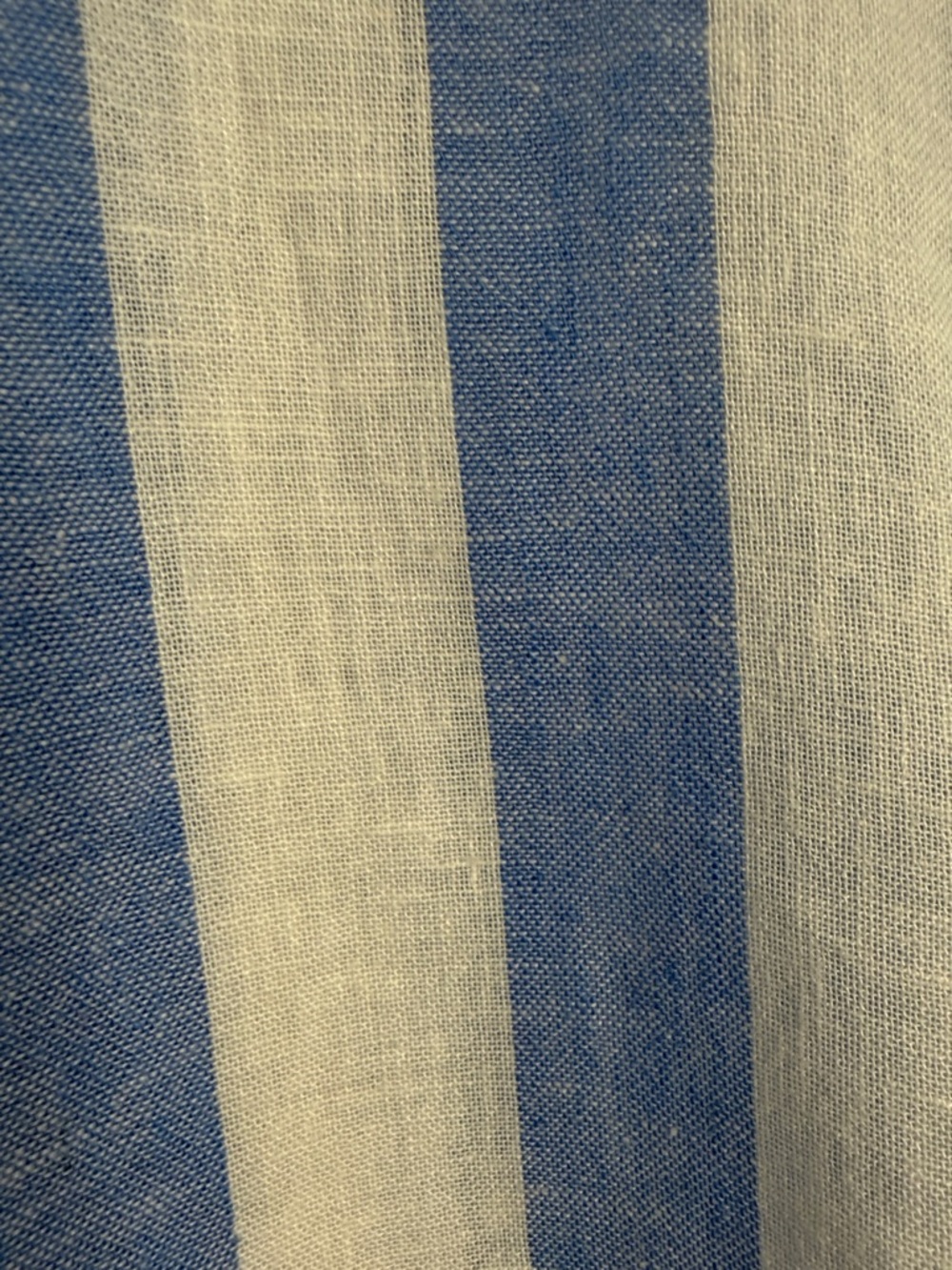 GAP Striped Blue and White Tie-Front Women’s Button Top Linen Medium Vacation - Picture 7 of 8